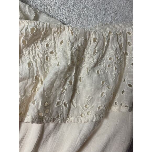 Womens Old Navy Maxi Dress Medium NWT Cream Beach Sundress - Picture 3 of 5